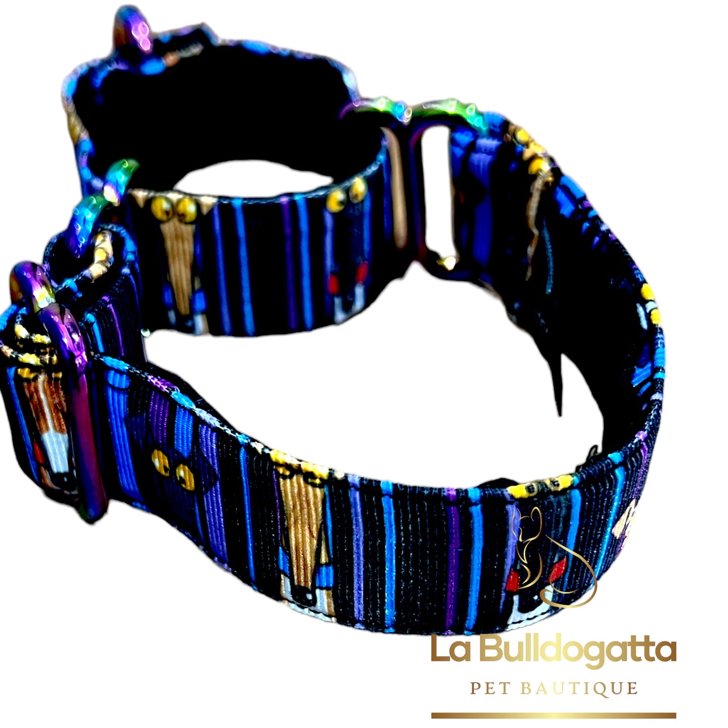 Martingala semistrozzo 25 mm PLI multiblu PICCOLO LEVRIERO ITALIANO