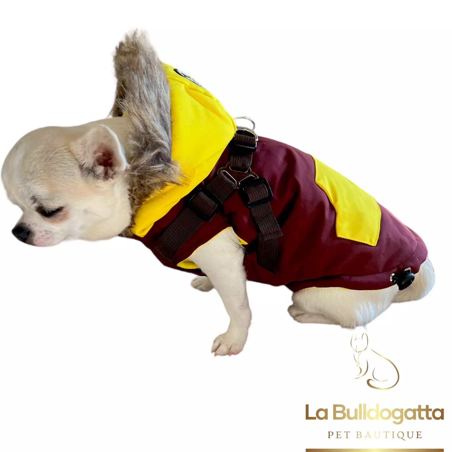 Parka jacket with bib
