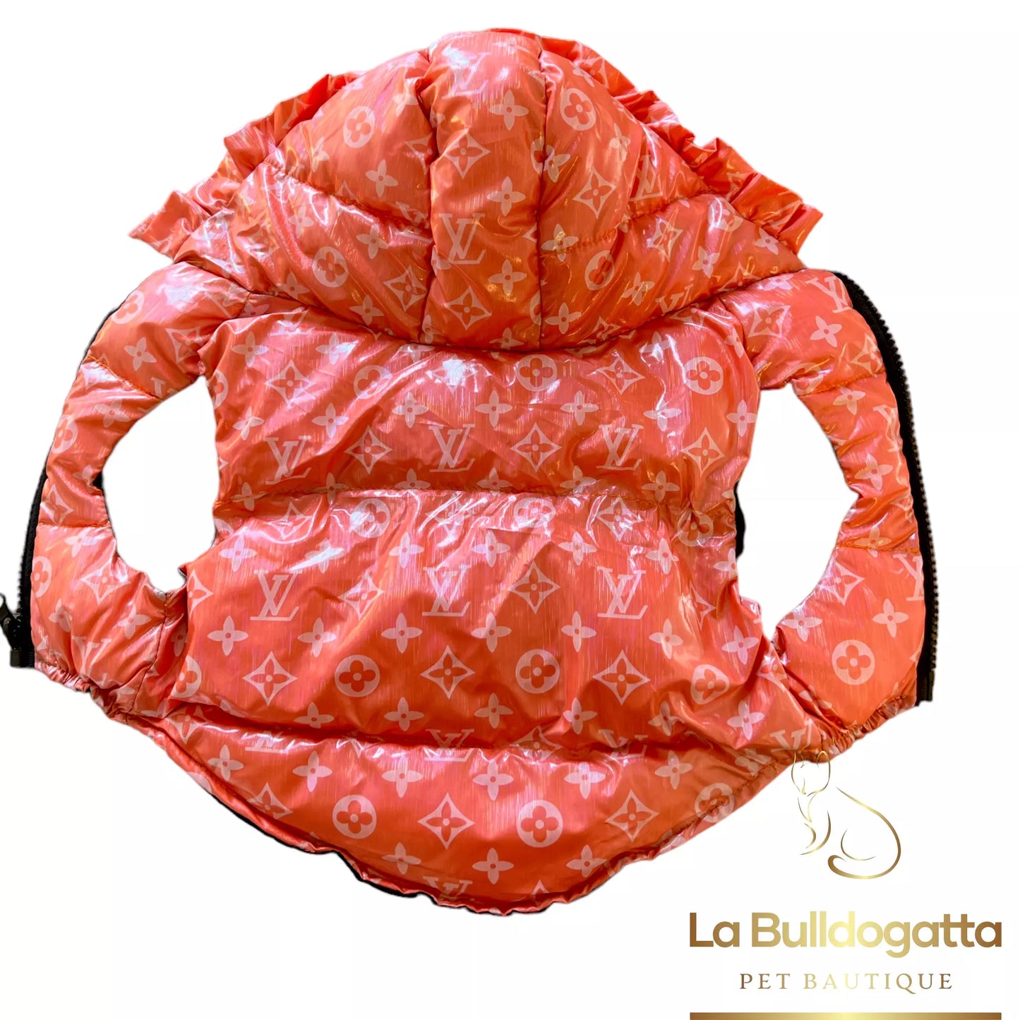 Giubbino imbottito volant LV arancio