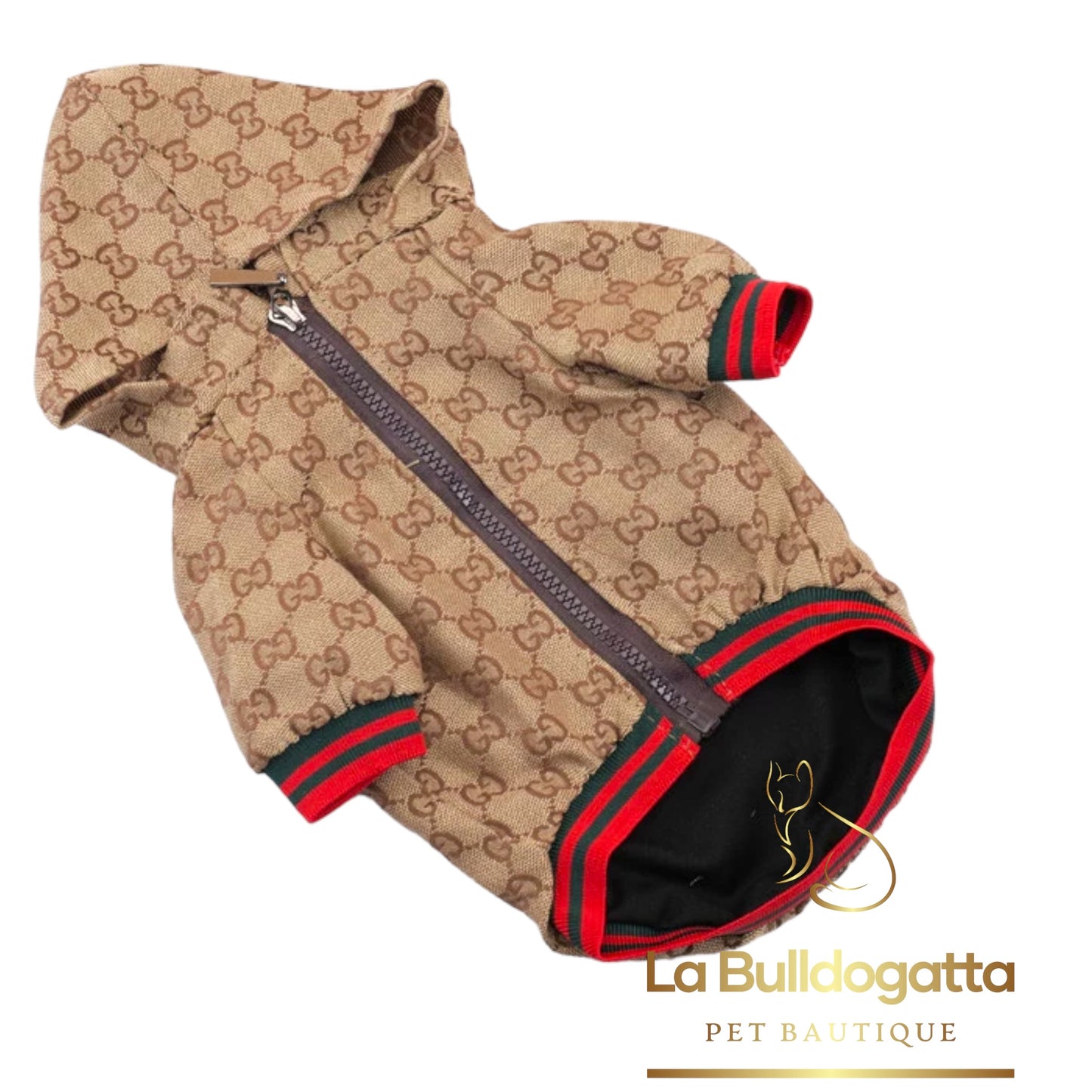 Allover GG print dog jacket with contrasting details