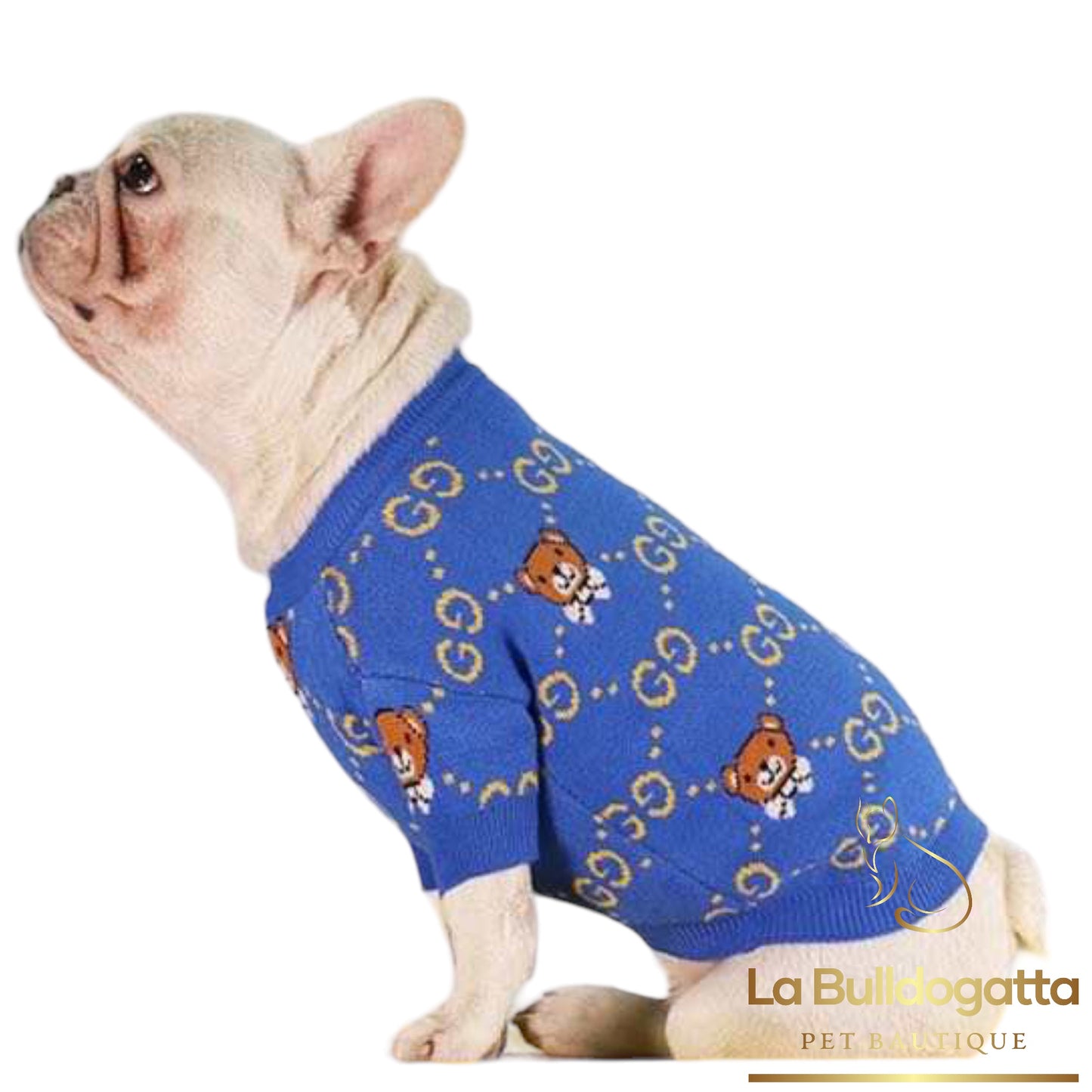 Maglioncino blu GG orsetti