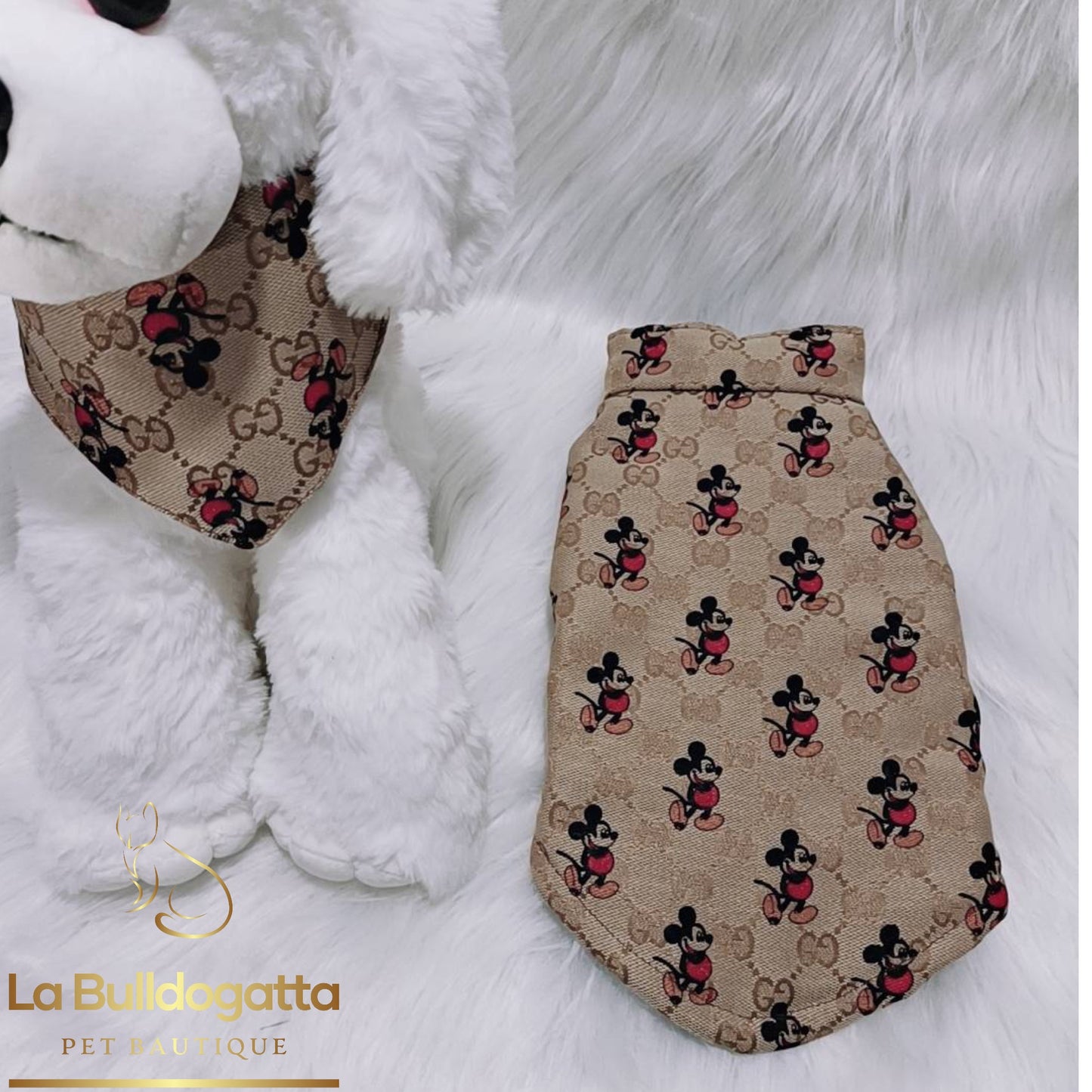 Mickey Mouse GG allover padded jacket
