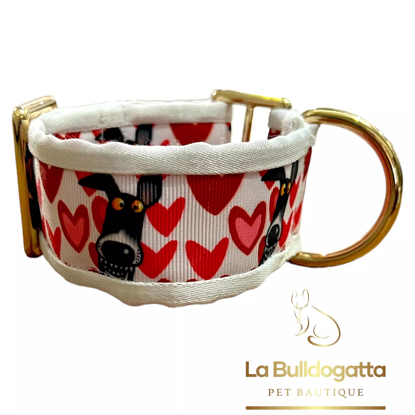 Collare regolabile 40 mm PLI sorriso bianco PICCOLO LEVRIERO ITALIANO