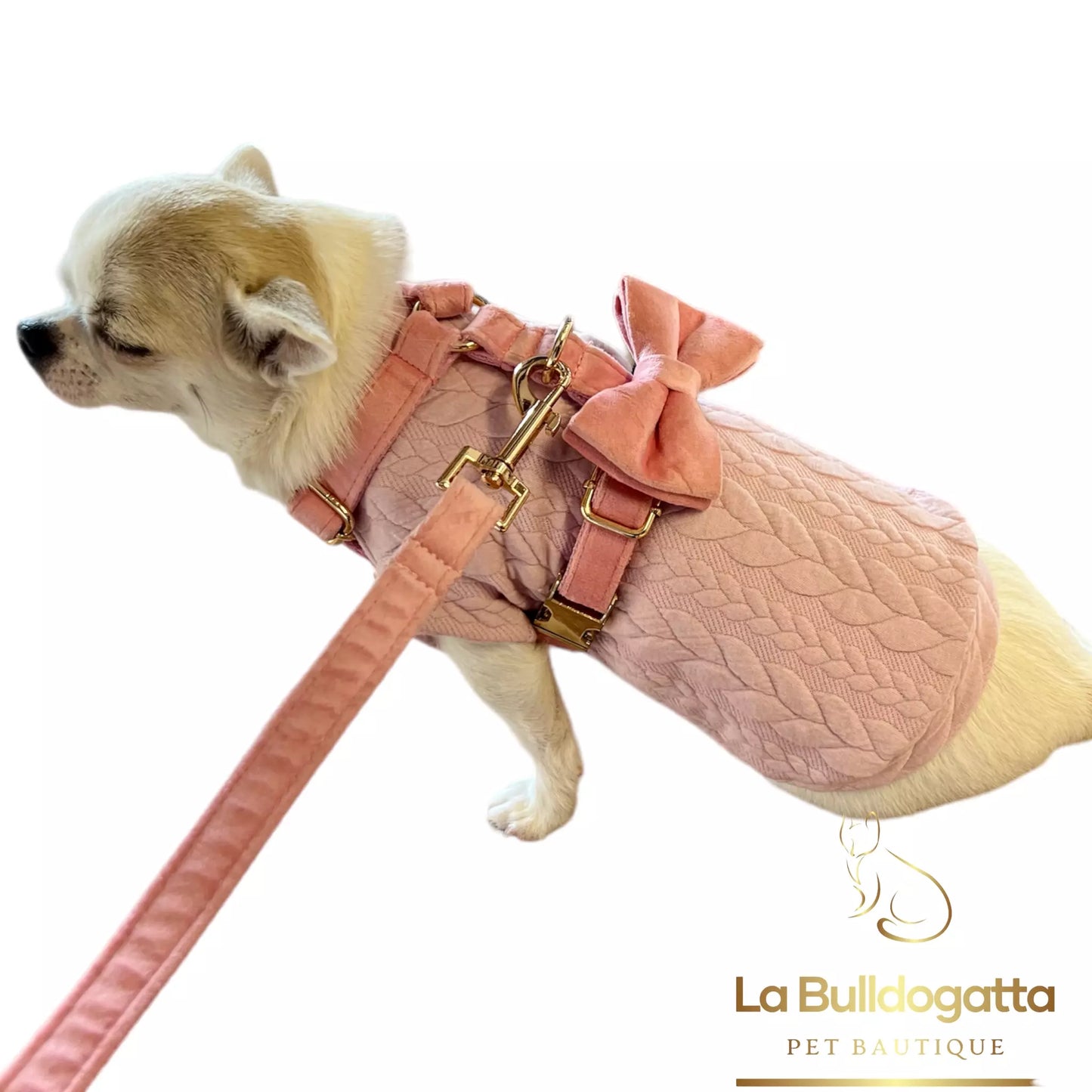 Slim Braids and Pink Velvet Set