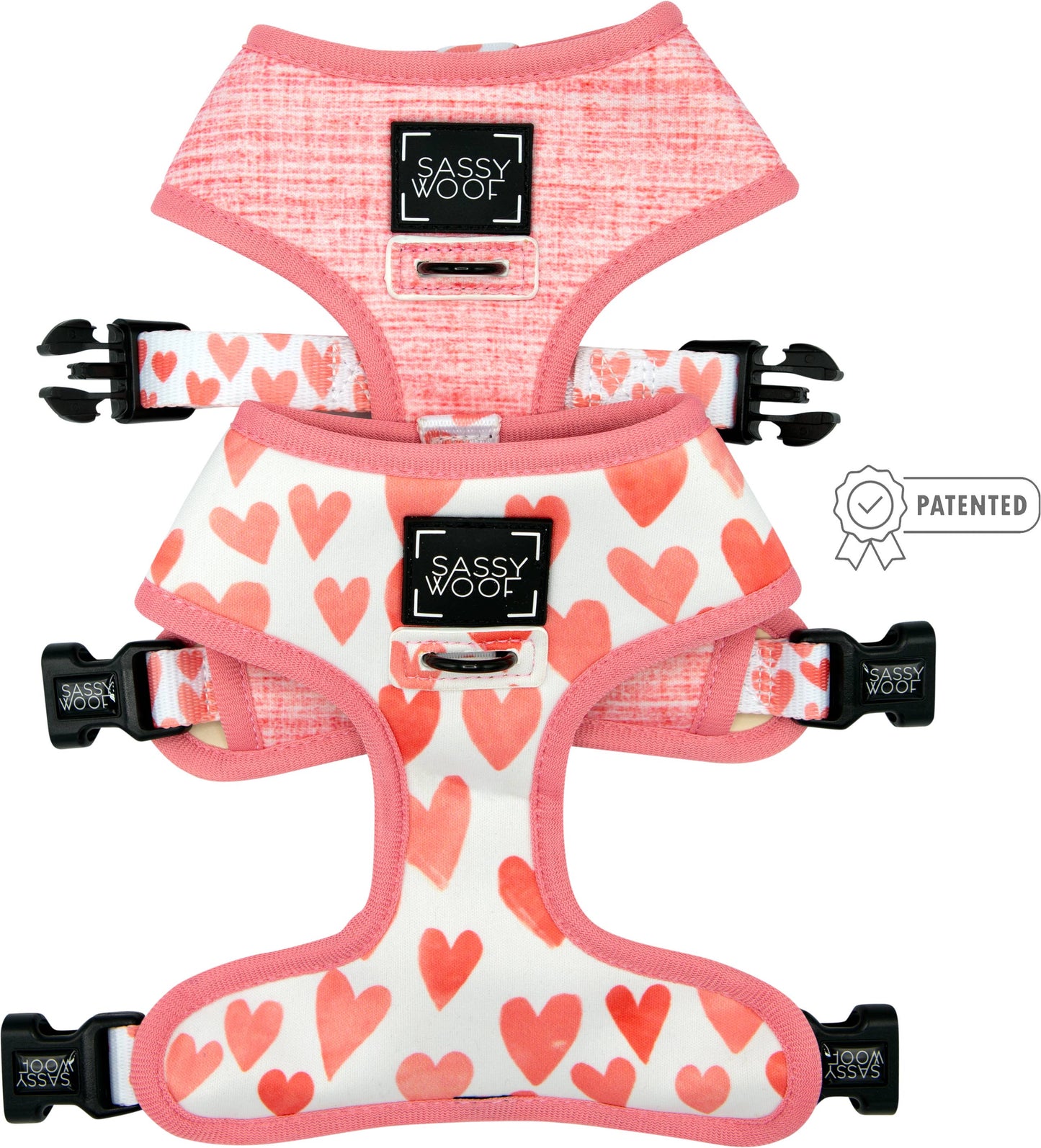 Dolce Rose Reversible Harness - 'Dolce Rose' Reversible Dog Harness