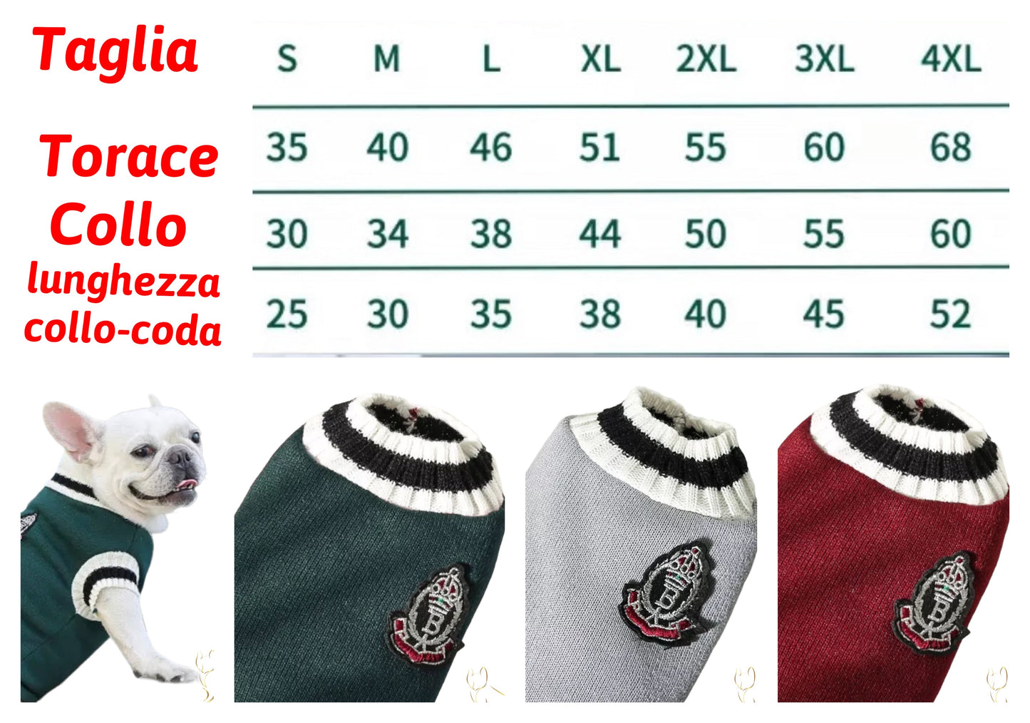 Maglioncino per cani British Style