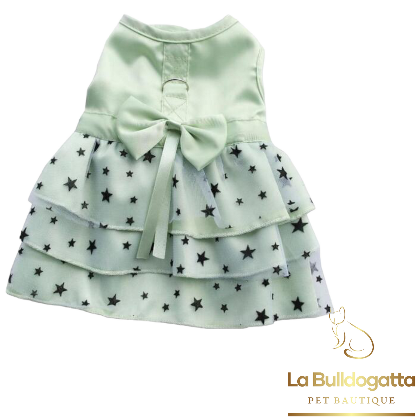 Star patterned dress with hook