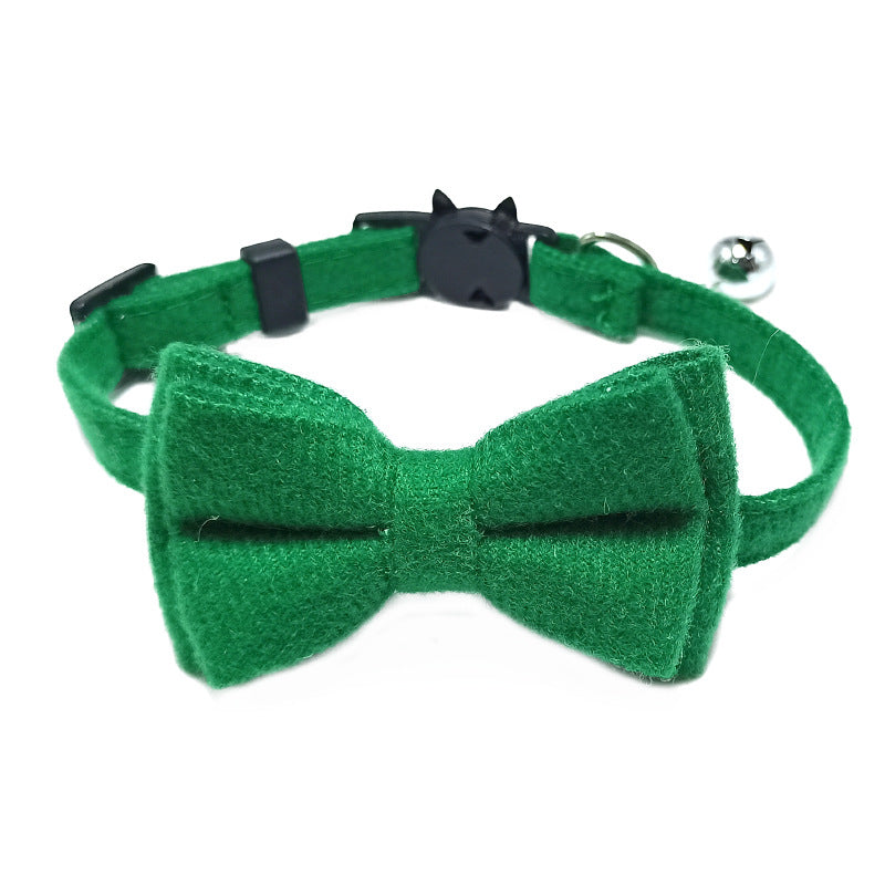 Collarino per gatti con fiocco, fantasia plaid vari colori