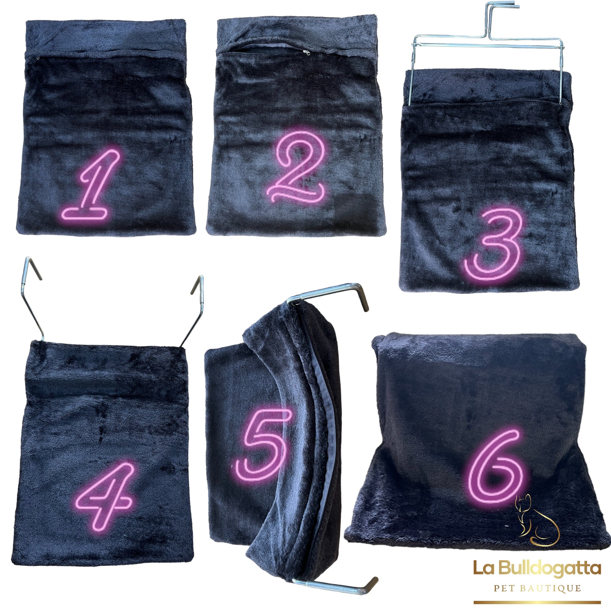 Amaca Per Gatti Da Termosifone - Cuccia Morbida Con Coperta Peluche Lavabile, Grigio Con Giraffa - Foto 9