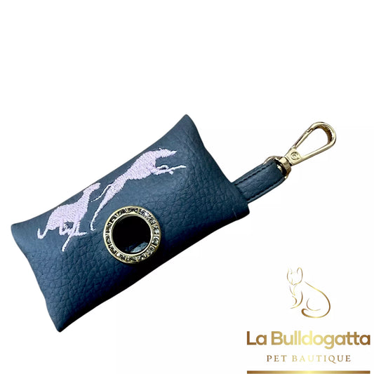 Borsina portasacchetti MINI in ecopelle con ricamo personalizzato