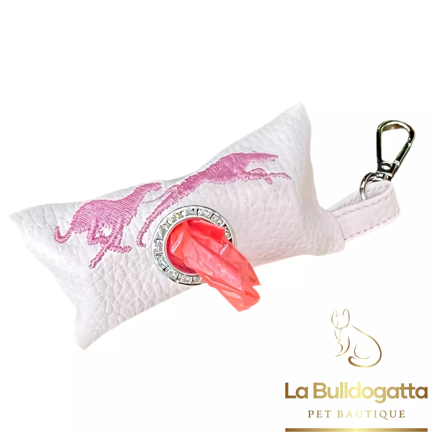 Borsina portasacchetti MINI in ecopelle con ricamo personalizzato
