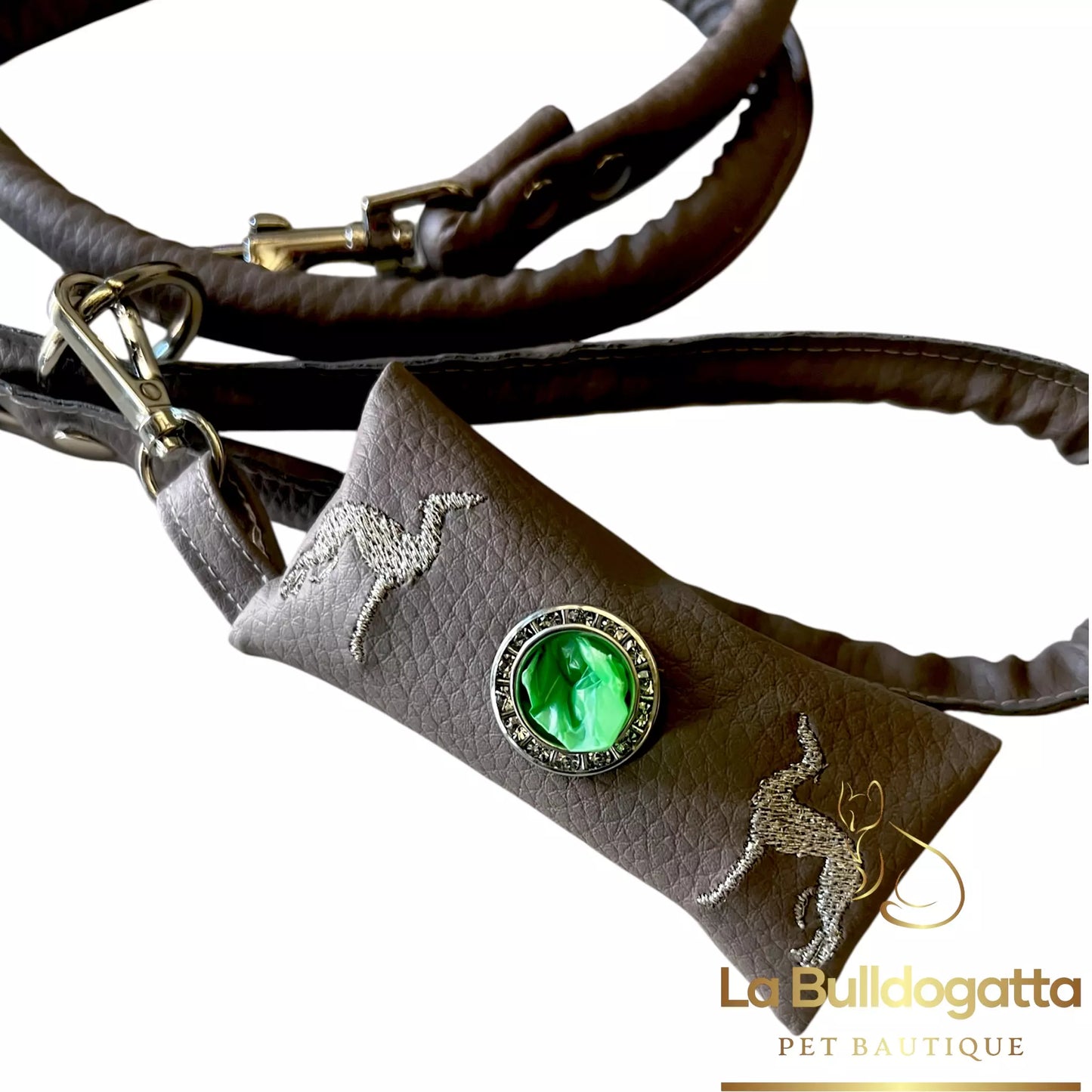 Borsina portasacchetti MINI in ecopelle con ricamo personalizzato
