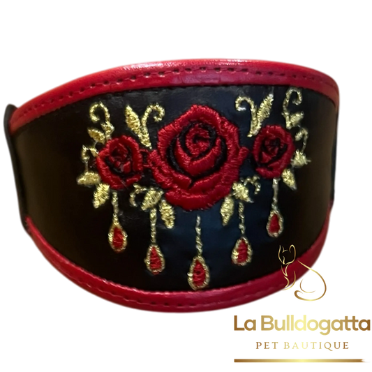 Collare Gothic Roses PICCOLO LEVRIERO ITALIANO