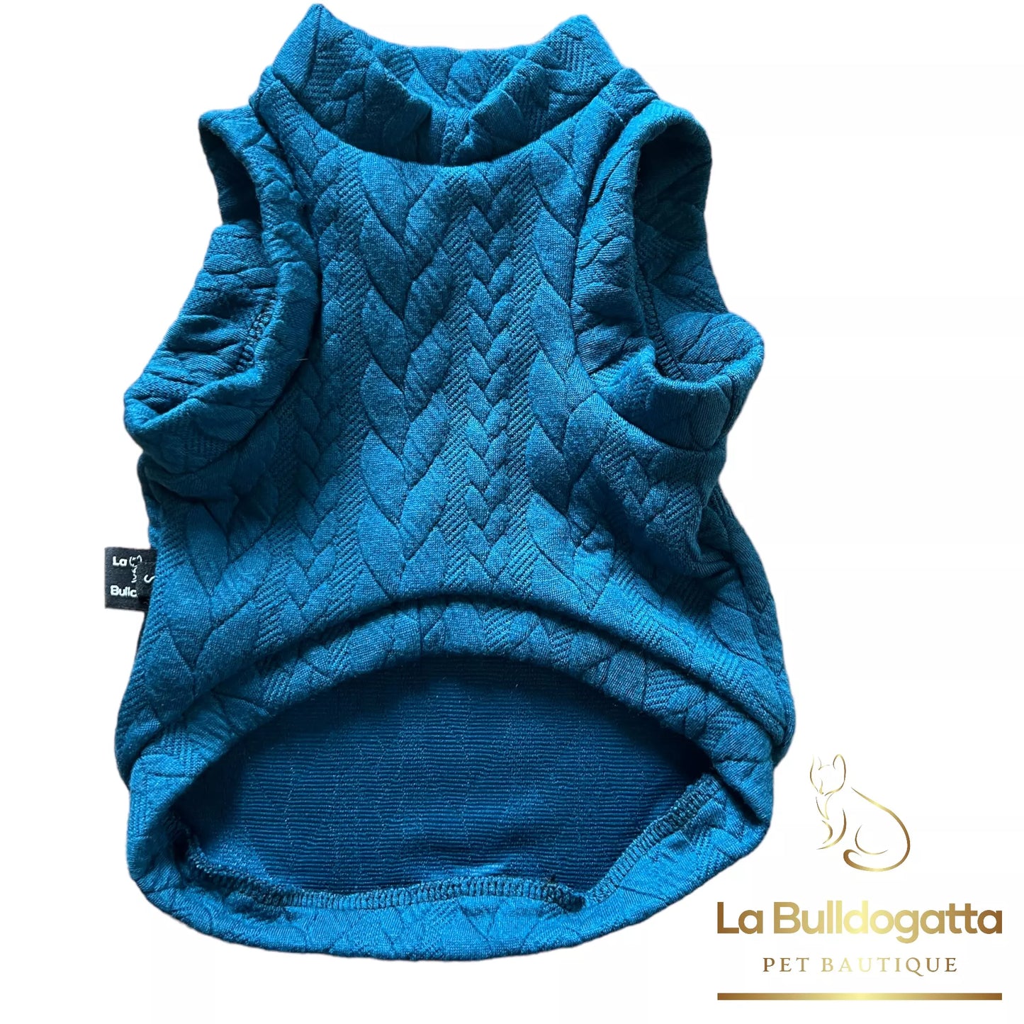 Felpina cane Knit verde petrolio