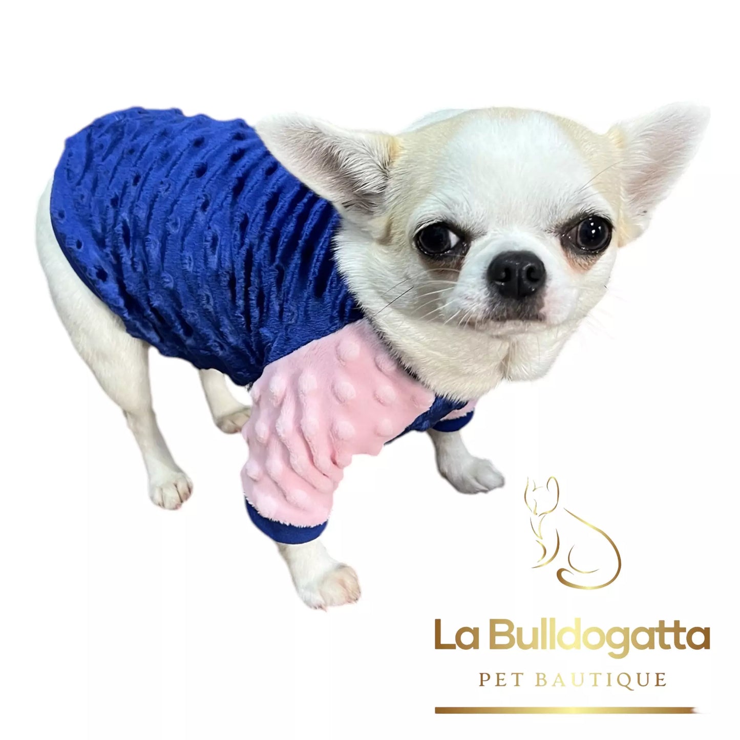 Felpina basic manica lunga per cani di piccola taglia (fino a 5kg) vari tessuti - SU MISURA