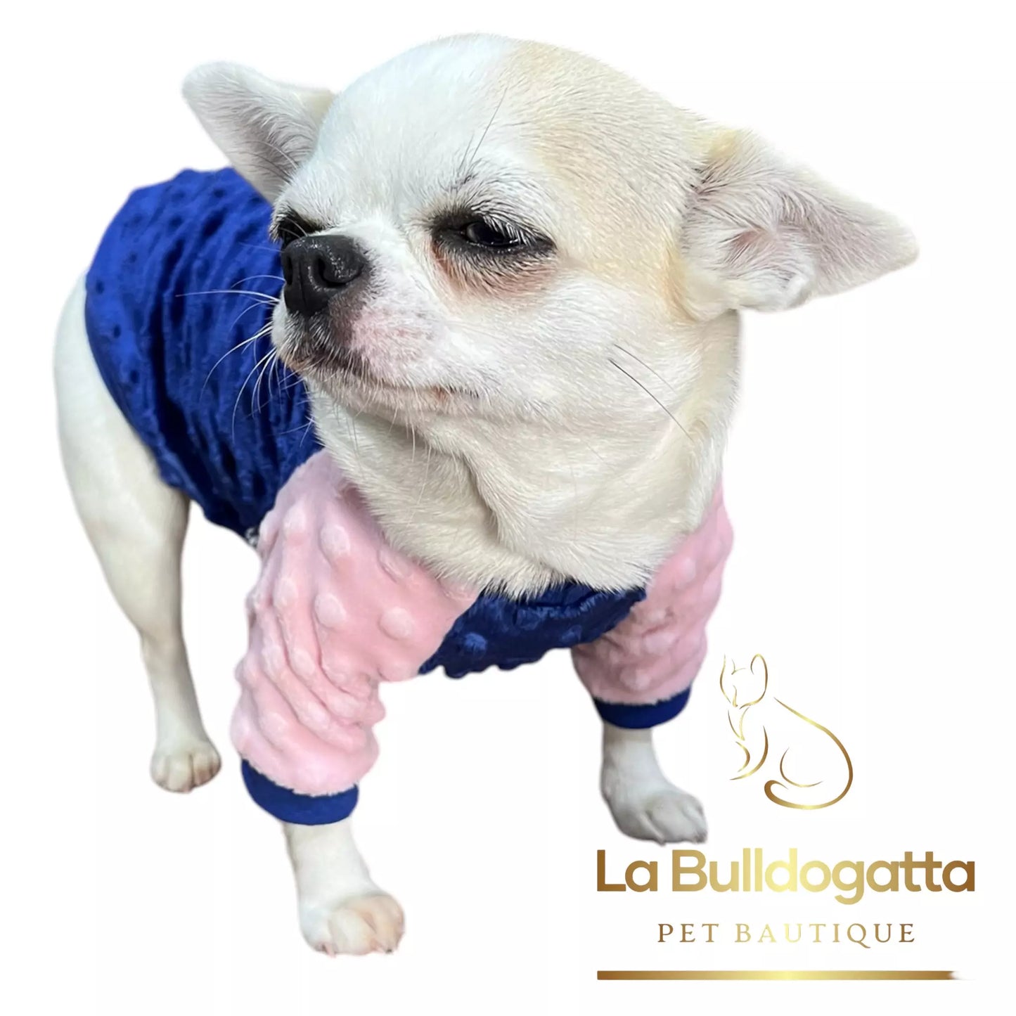 Felpina basic manica lunga per cani di piccola taglia (fino a 5kg) vari tessuti - SU MISURA