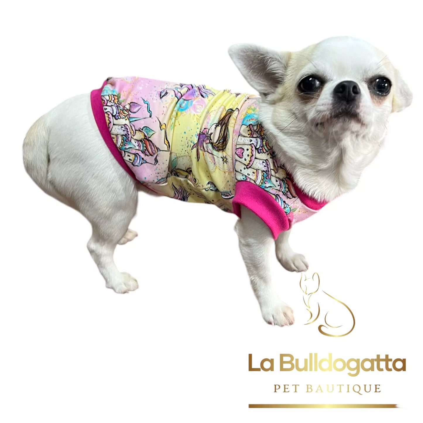 Felpina basic giromanica per cani di piccola taglia (fino a 5kg) vari tessuti - SU MISURA