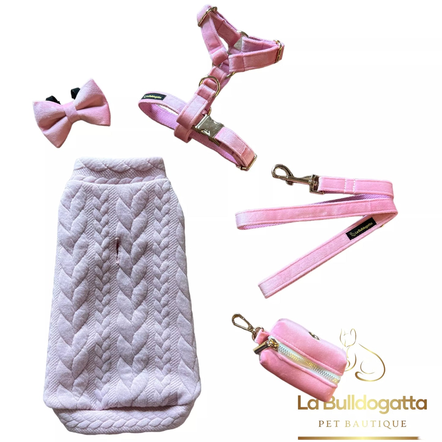 Set Trecce Slim e Velluto rosa