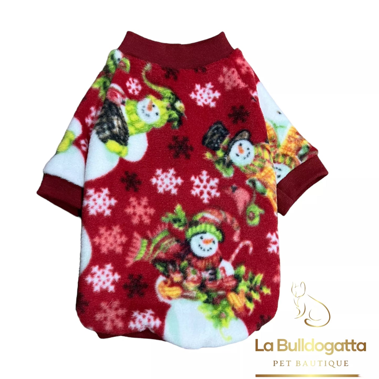 Maglioncino pile cane natalizio Snowman