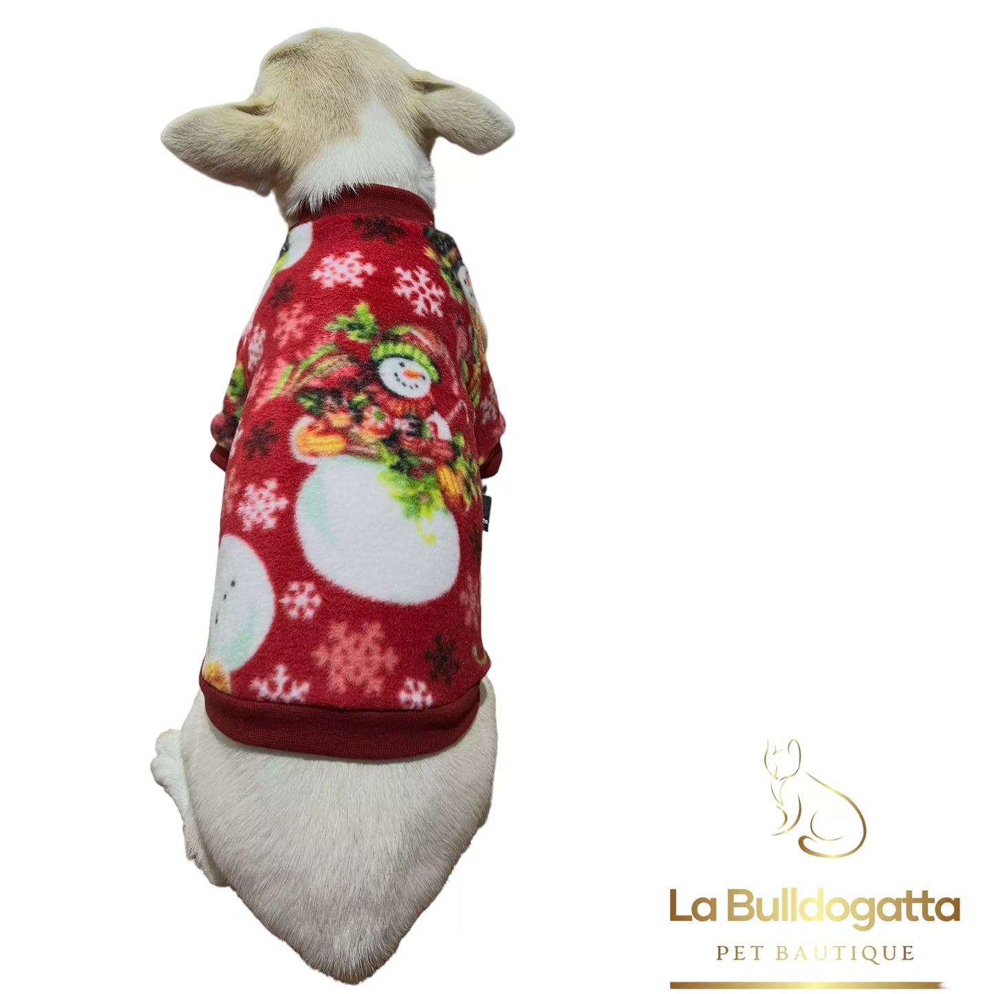 Snowman Christmas dog fleece sweater