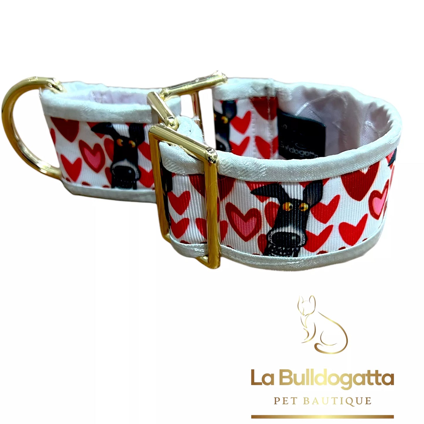 Martingala 40 mm PLI sorriso bianco PICCOLO LEVRIERO ITALIANO