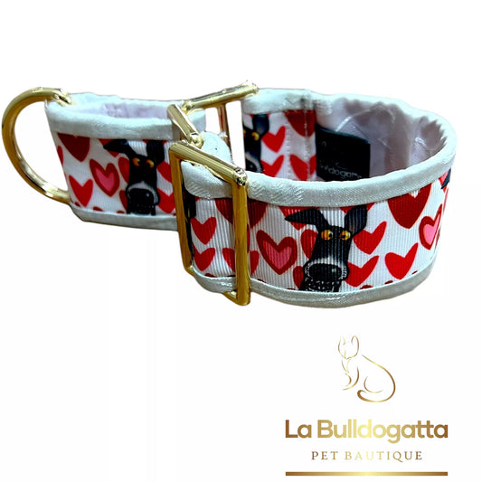 Martingala 40 mm PLI sorriso bianco PICCOLO LEVRIERO ITALIANO