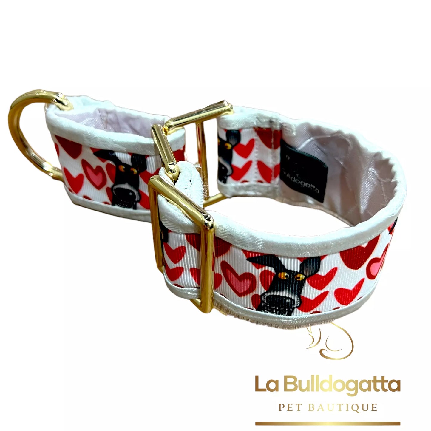 Martingala 40 mm PLI sorriso bianco PICCOLO LEVRIERO ITALIANO