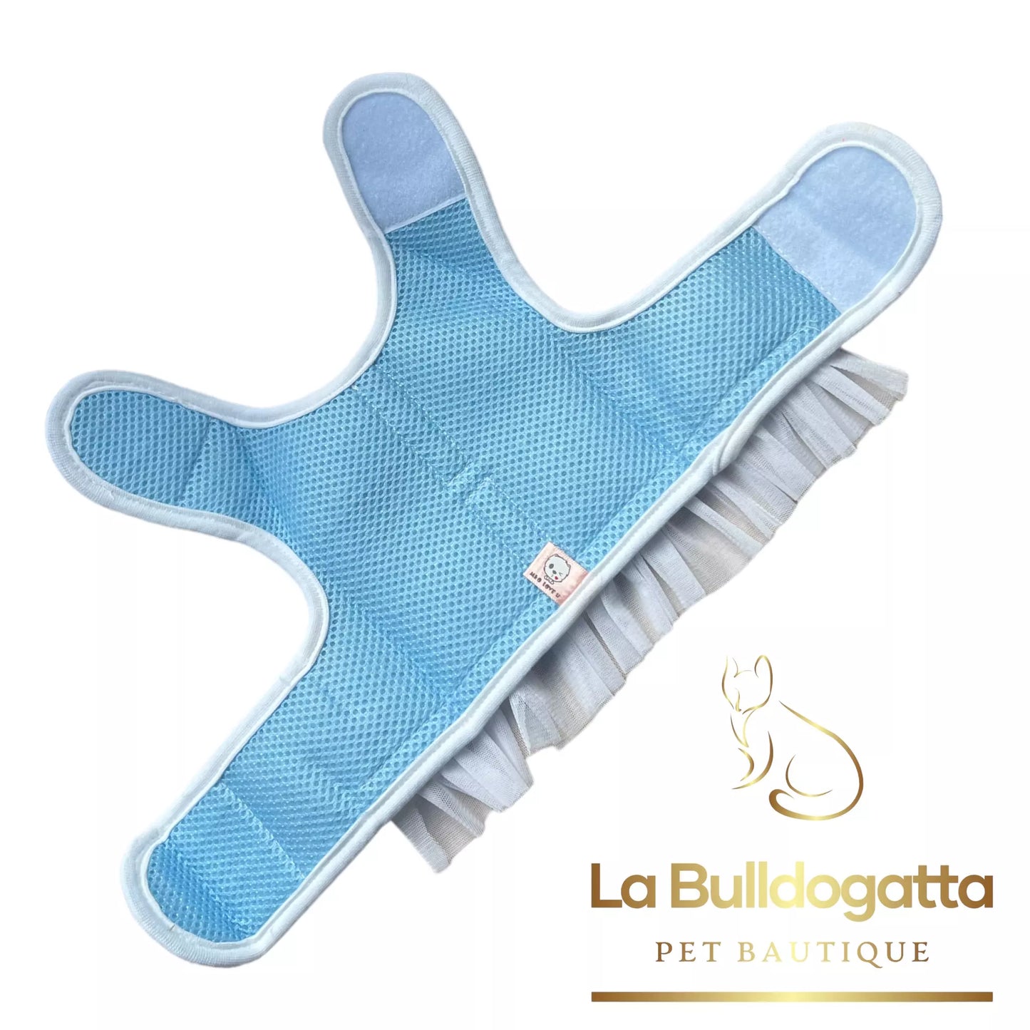 Vestitino pettorina chanel ballerina azzurro