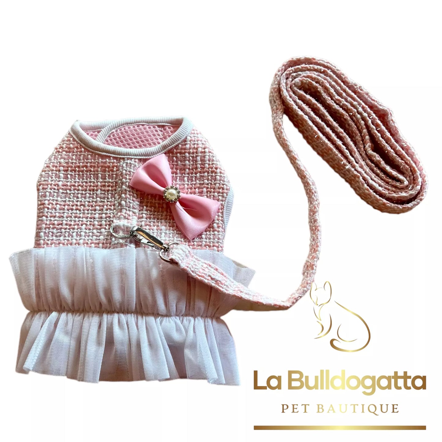Vestitino pettorina chanel ballerina rosa