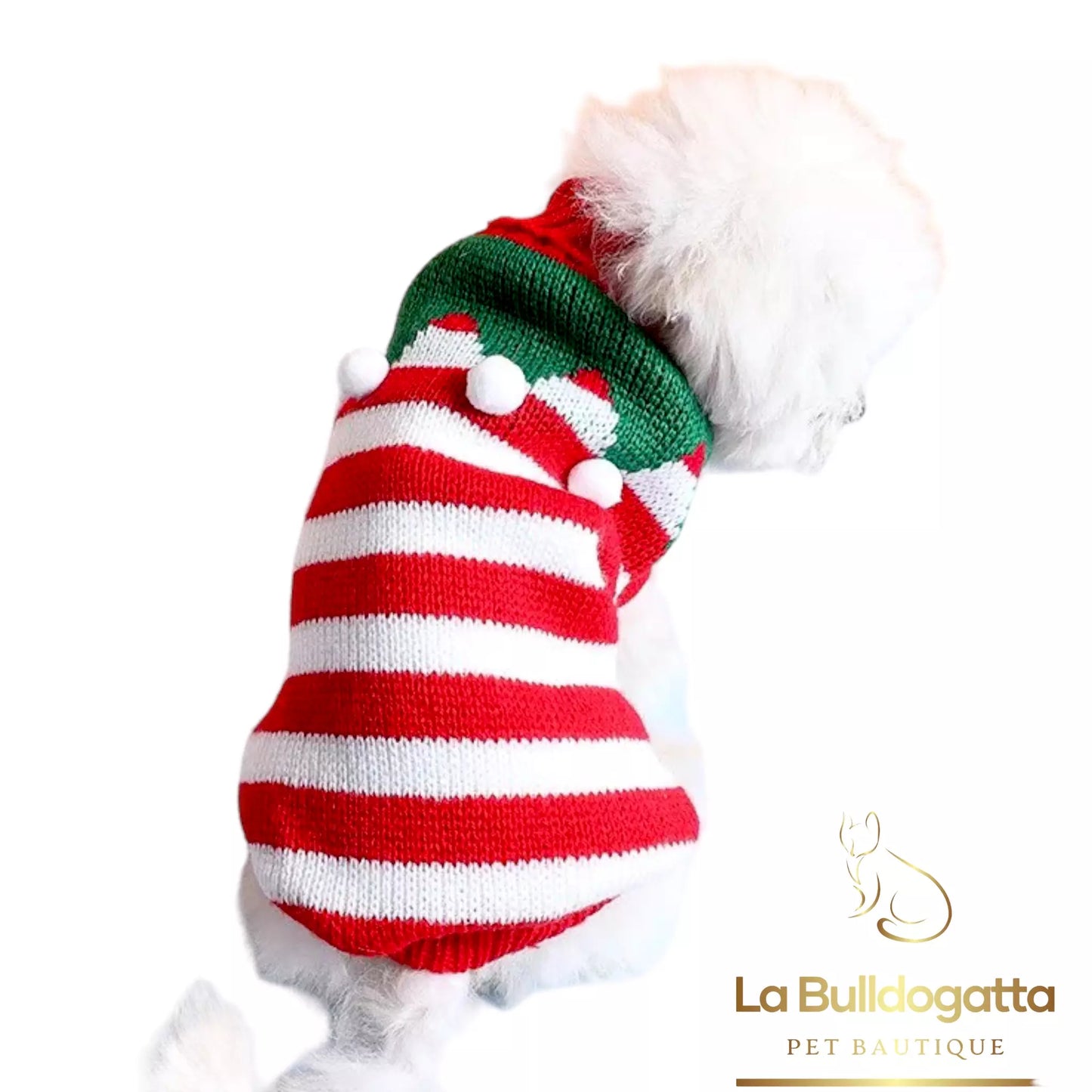 Elf Christmas dog sweater