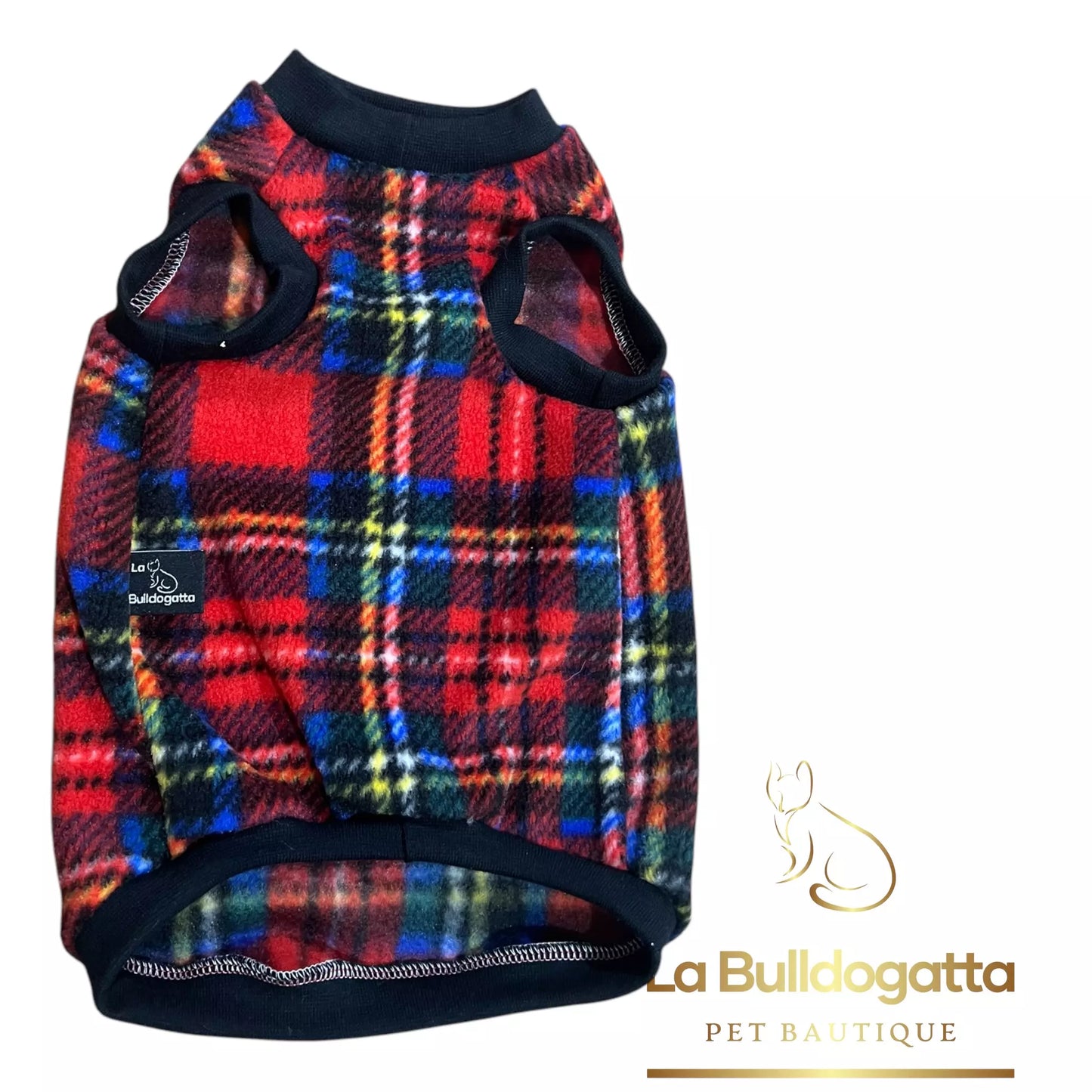 Vestitino sphynx SCOZZESE rosso-azzurro