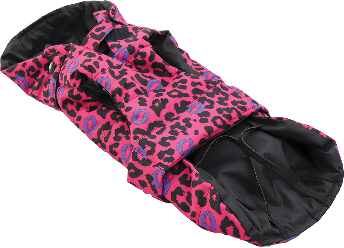Quilted raincoat with removable hood