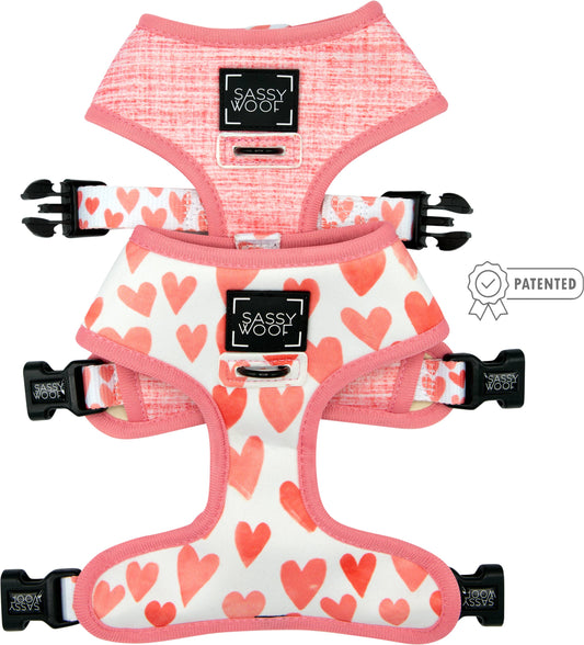 Dolce Rose Reversible Harness - 'Dolce Rose' Reversible Dog Harness