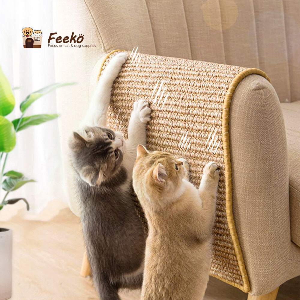 Protective sisal mat for cats