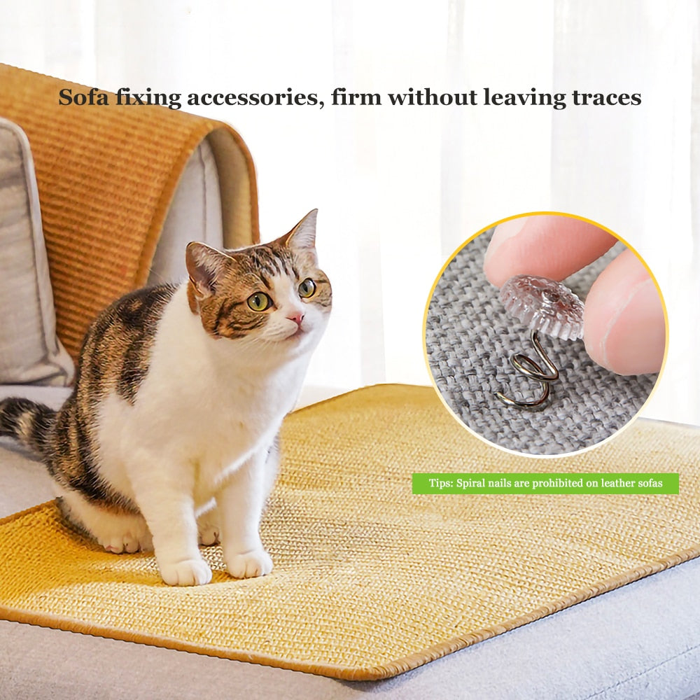 Protective sisal mat for cats