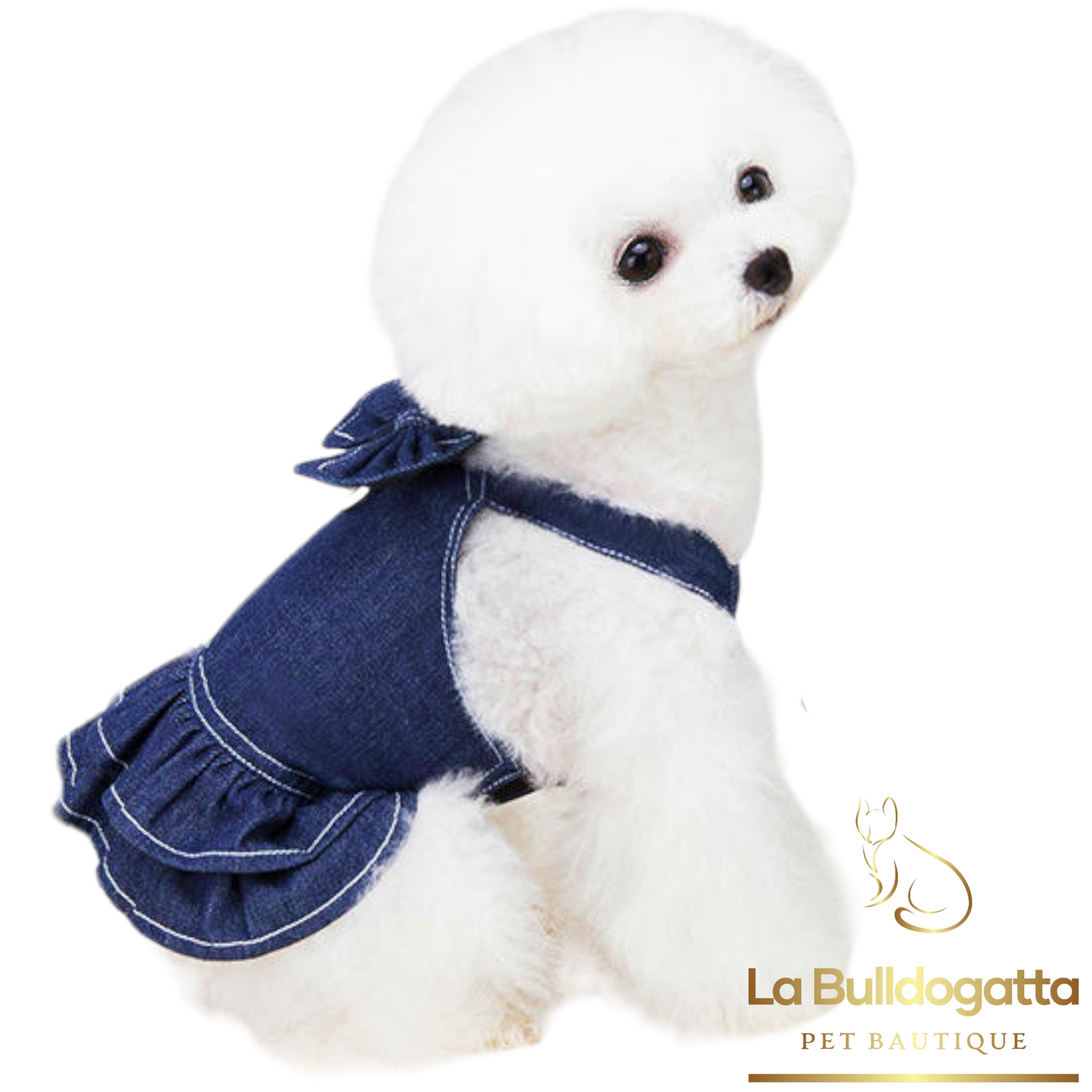 Vestitino Jeans a balze con gancio