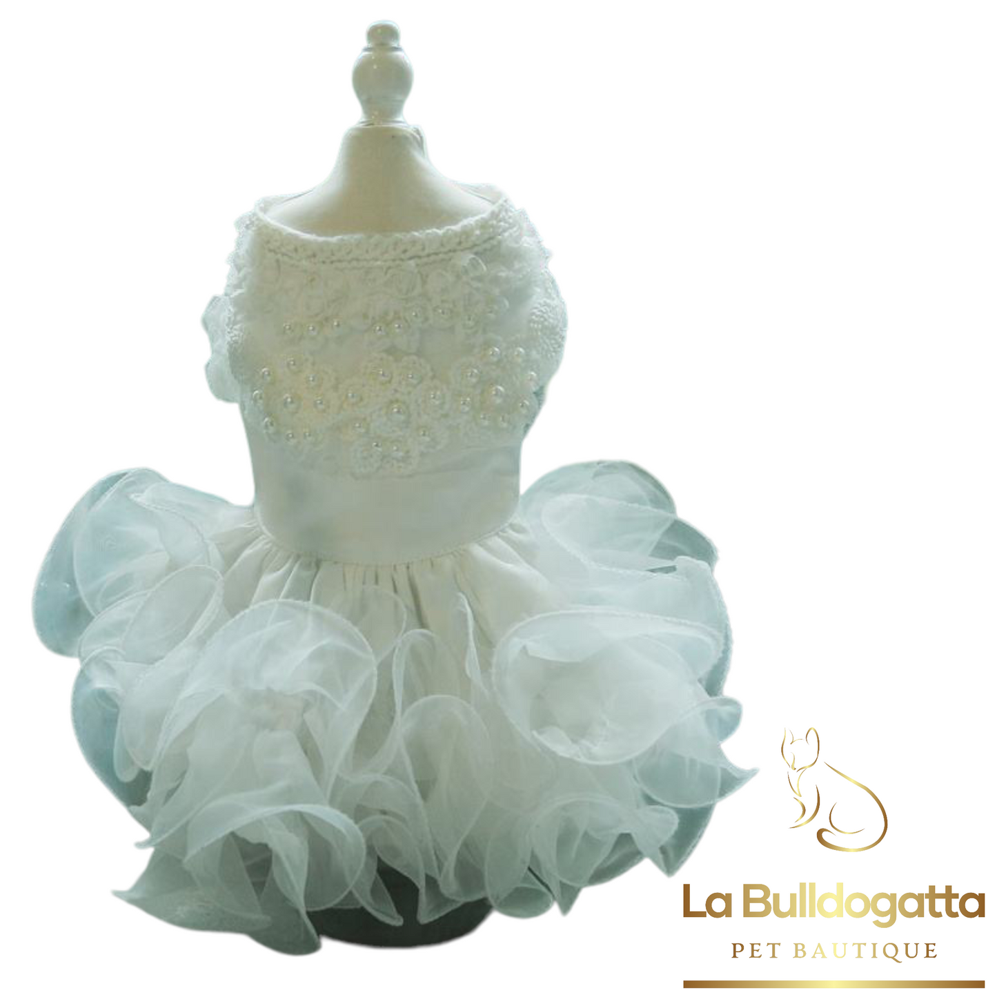 Wedding dress with ruffles