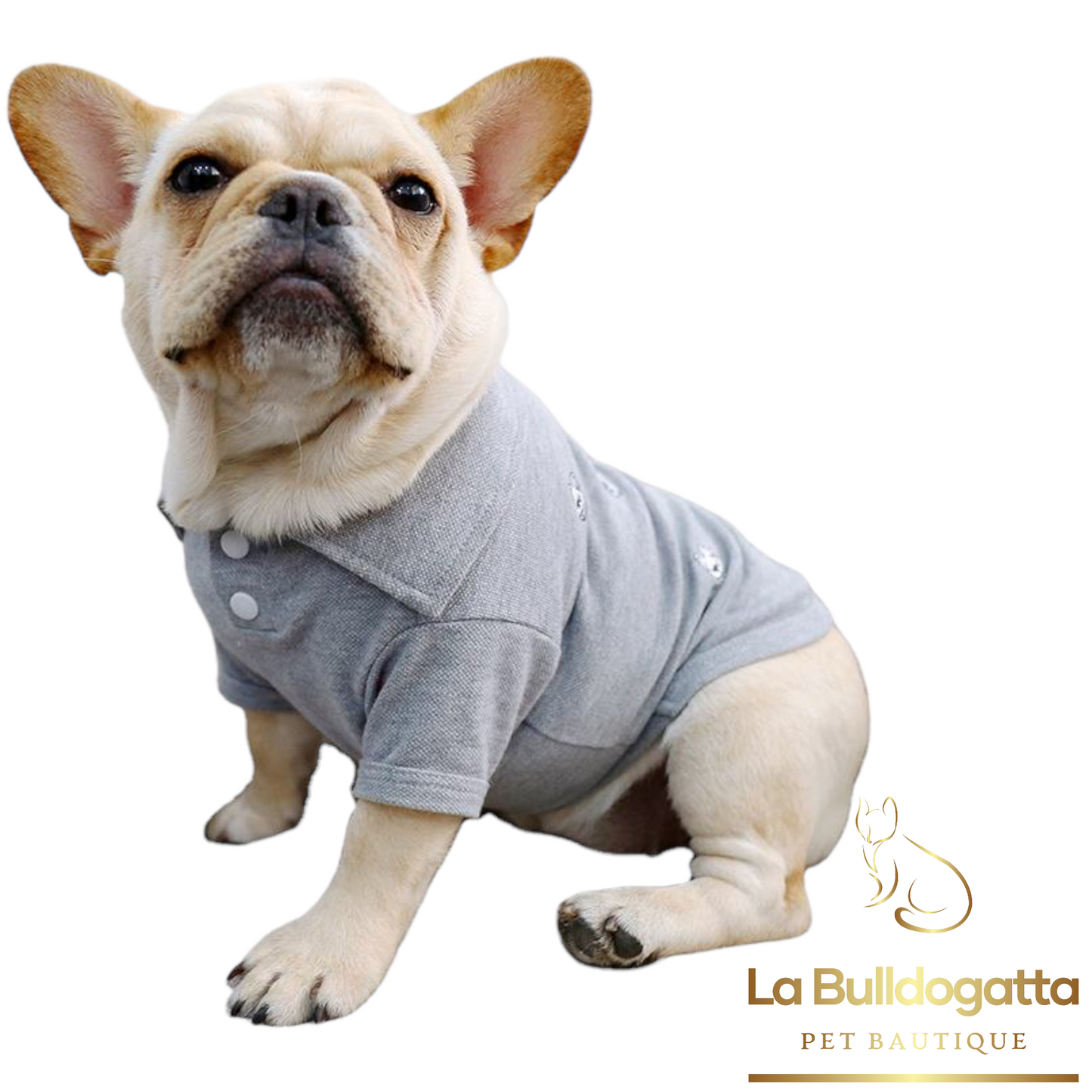 Bulldog smiley polo shirt