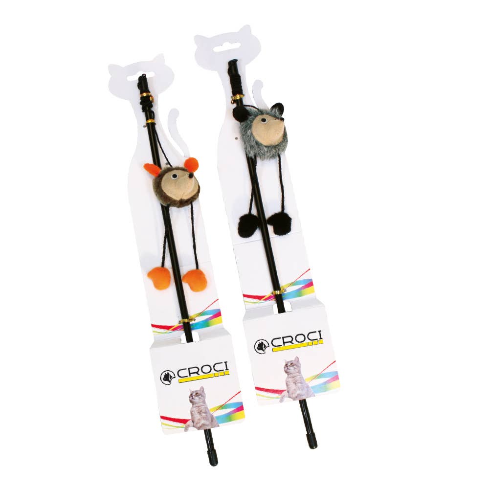 Game Wand for Cats with Teddy Bear